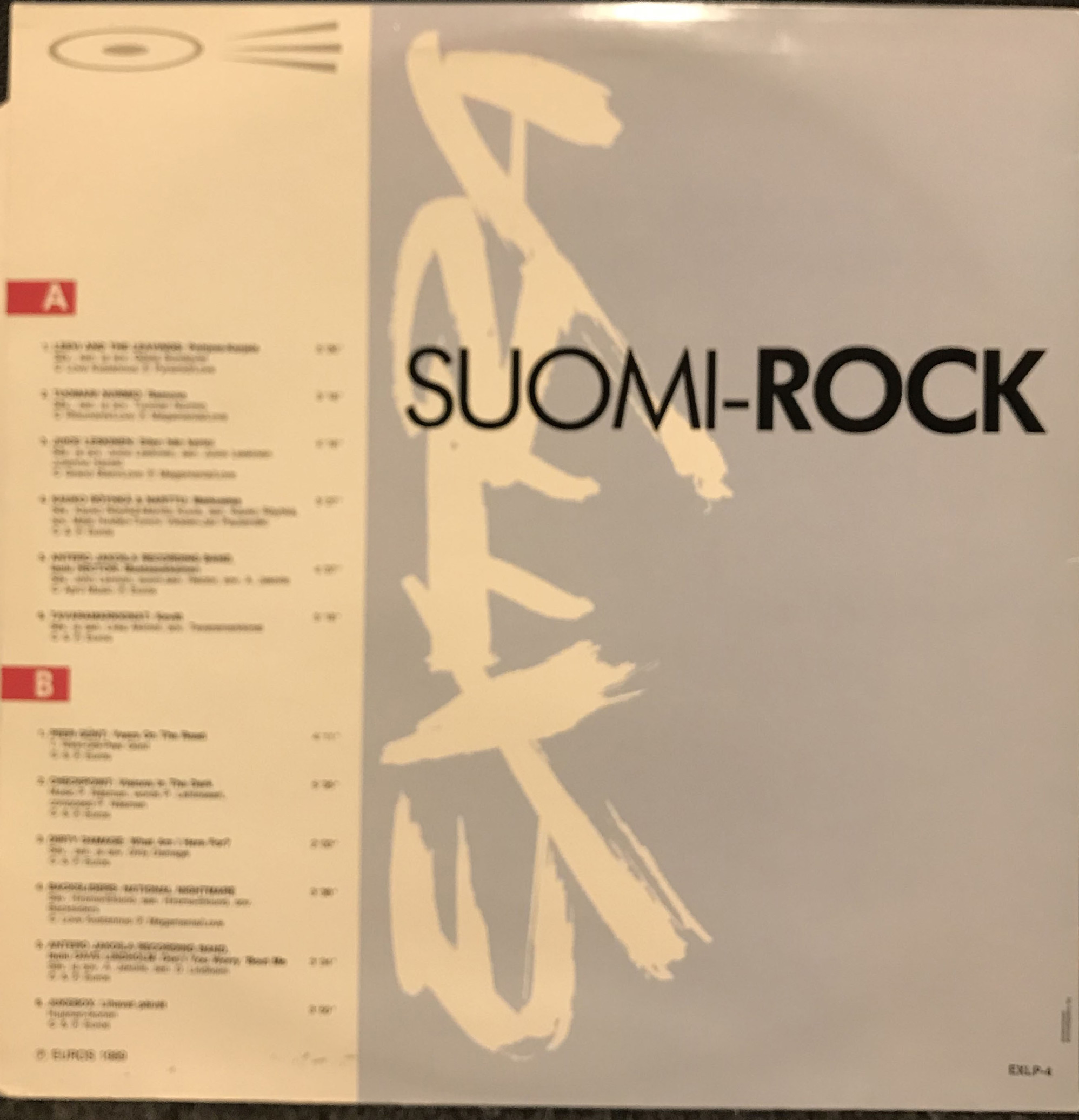 Back cover for album 'suomi rock"